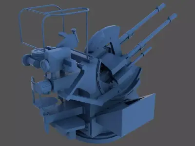 Breda 20-65 twin - Commercial license - 1-72 scale 3D print model