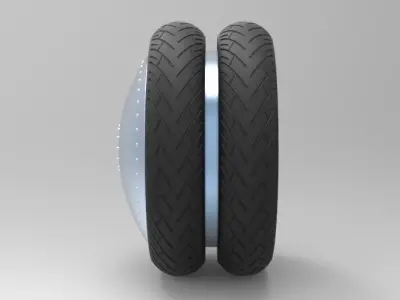 Double wheel 1 3D model