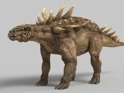 Polocantus dinosaur Low-poly 3D model