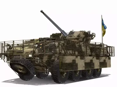 M1296 Infantry Carrier Vehicle Dragoon Low-poly 3D model