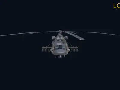 Asset - Army - Aircraft - Mi 172 Low-poly 3D model