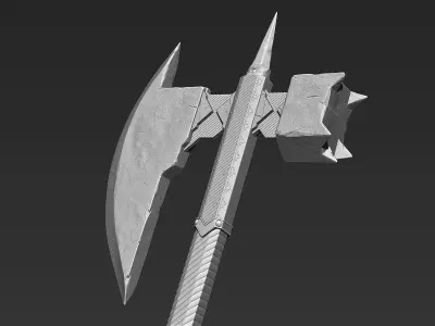 Zbrush Battle Axe 02 3D model