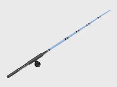 Fishing rod 3d model Low-poly 3D model