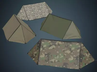 Tent 4A Low-poly 3D model