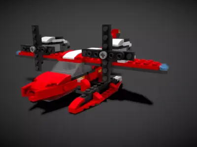 Lego Roaring Power Plane 3D model