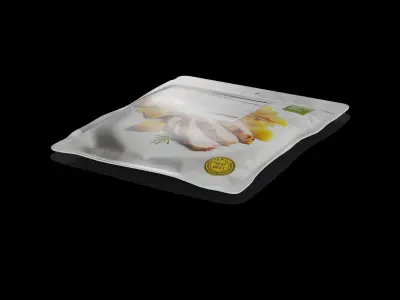 Deli sausages Cooked Chicken Breast Low-poly 3D model