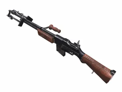 BAR M1918 Browning Automatic Rifle Free low-poly 3D model