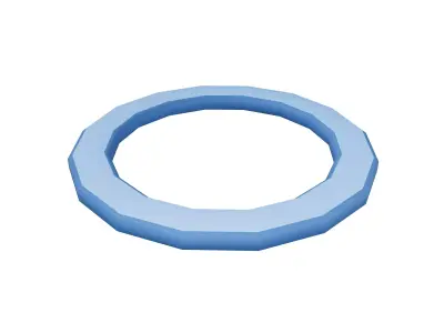 Hollow Circle v1 001 Low-poly 3D model