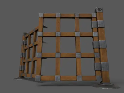 SpikeWall-Trap Low-poly 3D model