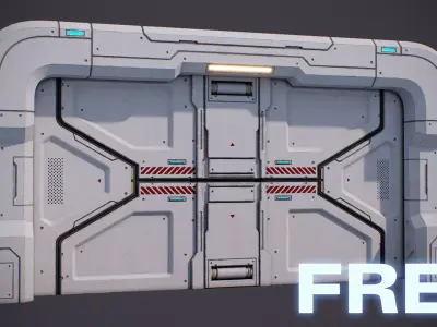 Sci-Fi Kit Free 06 Door Free 3D model