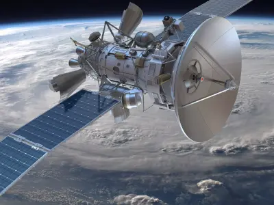 Sci-fi satellite 3D model