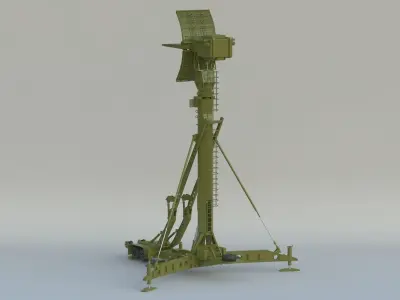 40V6MD Clam Shell Mast Radar 3D model