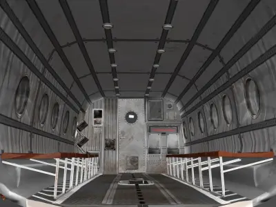 Rescue helicopter Low-poly 3D model