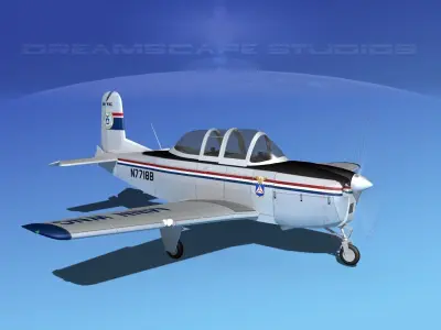 Beechcraft T-34 Mentor V29 CAP Minn 3D model