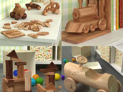 Decorative set for child 1 3D model