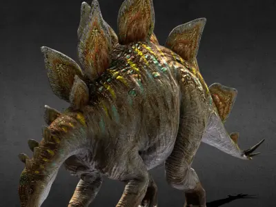  Stegosaurus Low-poly 3D model