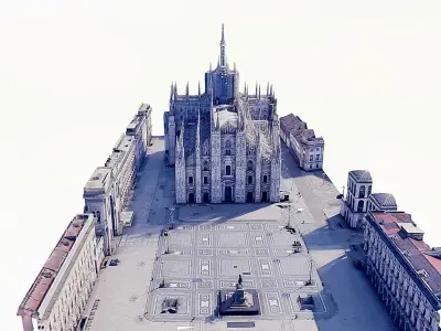 Milan Cathedral Low-poly 3D model