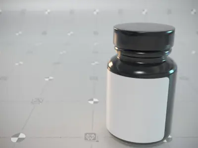 Cosmetic Bottles Syringes Tubs and Tubes 3D model