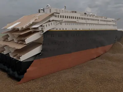 RMS Titanic Wreck 3D model