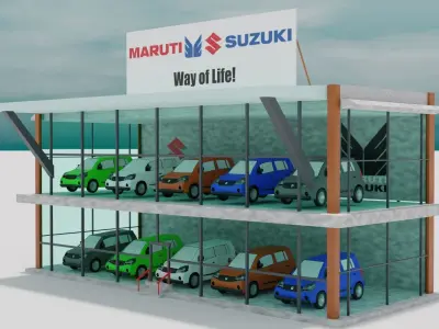MARUTI SUZUKI CAR SHOWROOM AUTO K10 Free low-poly 3D model