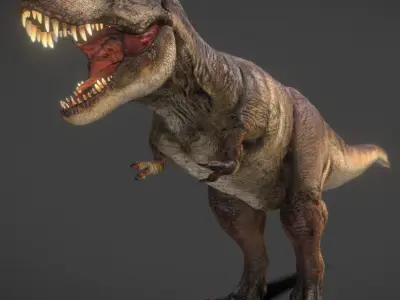  TREX Jurassicpark inspired Low-poly 3D model