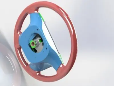 Original car steering wheel Free 3D model