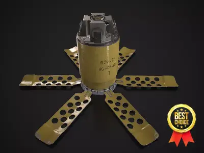 Anti-personnel fragmentation mine PON-2 with circular effect  Low-poly 3D model