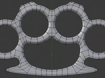 Knuckles pair of metal fists 3D model