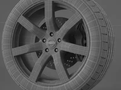 Wheel Nissan Juke R 3D model