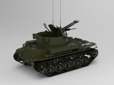 M42 DUSTER air-defense gun 3D model