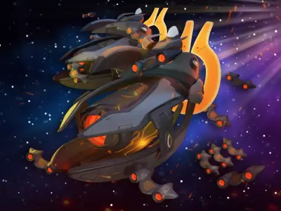 Carrier fan art Clorion lowpoly Low-poly 3D model