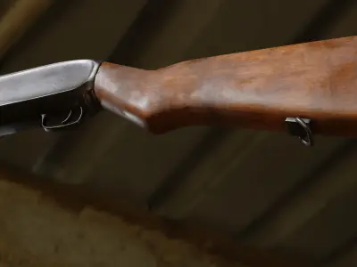   Winchester M12  Low-poly 3D model