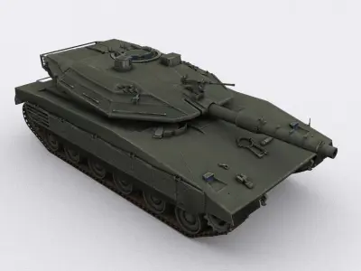 Merkava Tank Low-poly 3D model