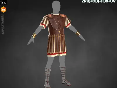 MENS GREEK OUTFIT 3D model