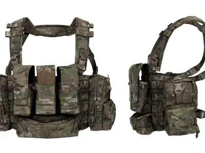PLATATAC Peacekeeper Mk5 Chest Rig Low-poly 3D model