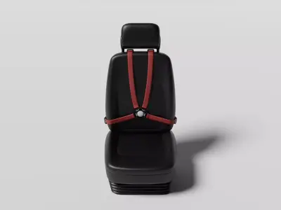 Aircraft pilot seat 3D model