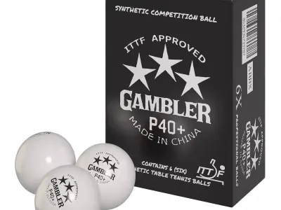 Tennis balls Gambler p40 ball 6 pcs by Start line Free low-poly 3D model