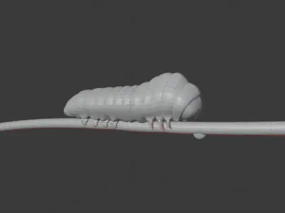 Caterpillar circle with dots 3D model