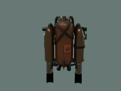Rigged-jetpack 3D model