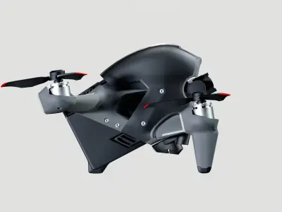 DJI FPV Drone Low-poly 3D model