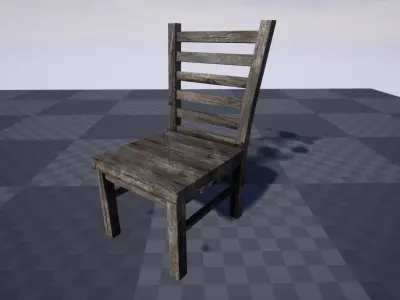 Medieval Chair Free low-poly 3D model