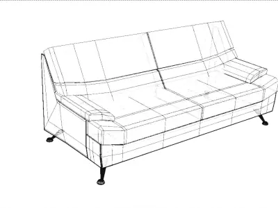 Couch leather sofa Free 3D model