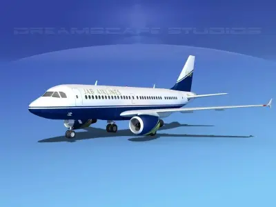 Airbus A319 JAB Airlines 3D model