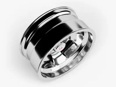 US Indy Mag Wheel Low-poly 3D model