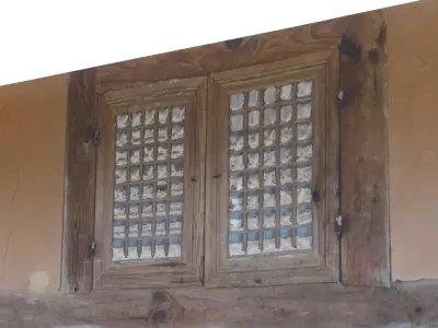 Traditional Korean Wall with the Window 3D model
