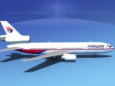 Douglas DC-10 Malaysia 3D model