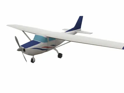 Low-poly Airplane Free low-poly 3D model