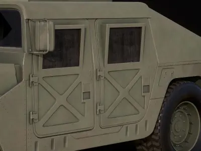 HMMWV M-998M2 Humvee 3D-Model Game Ready Low-poly 3D model