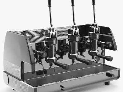 Triple-Lever Espresso Coffee Machine 3D model