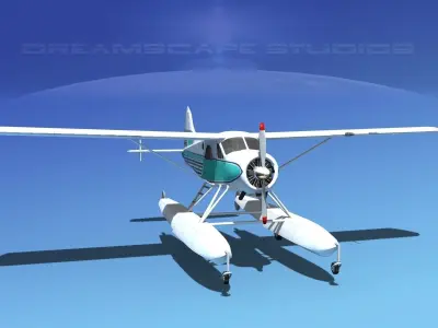 Dehavilland DHC-2 Beaver V15 3D model